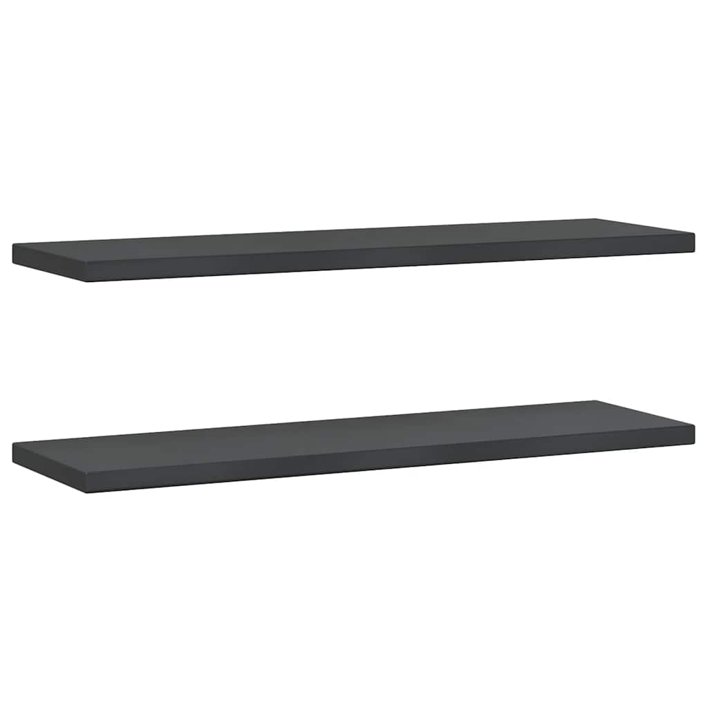 vidaXL Étagères murales 2 pcs 100x30x3 cm Noir Acier inoxydable
