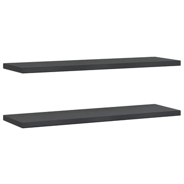 vidaXL Étagères murales 2 pcs 100x30x3 cm Noir Acier inoxydable