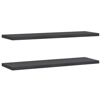 vidaXL Étagères murales 2 pcs 100x30x3 cm Noir Acier inoxydable