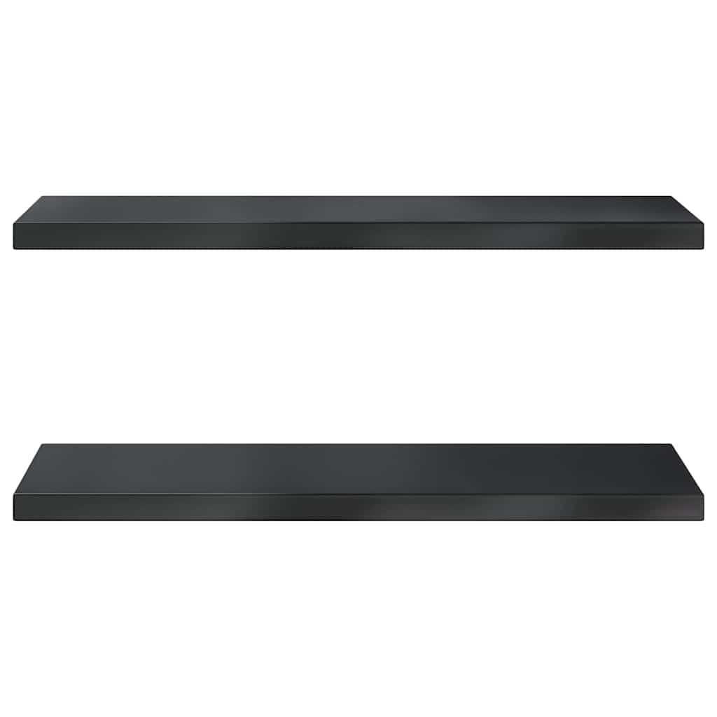 vidaXL Étagères murales 2 pcs 100x30x3 cm Noir Acier inoxydable