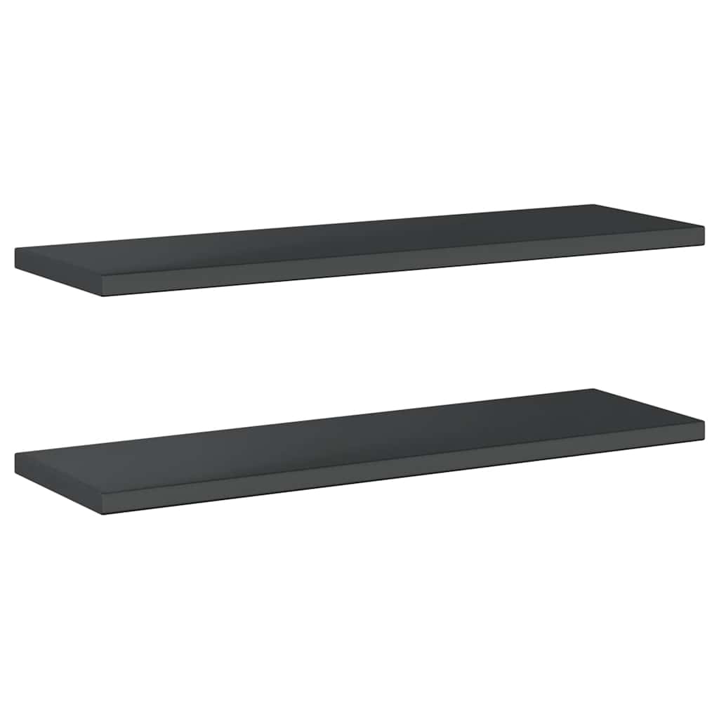 vidaXL Étagères murales 2 pcs 100x30x3 cm Noir Acier inoxydable