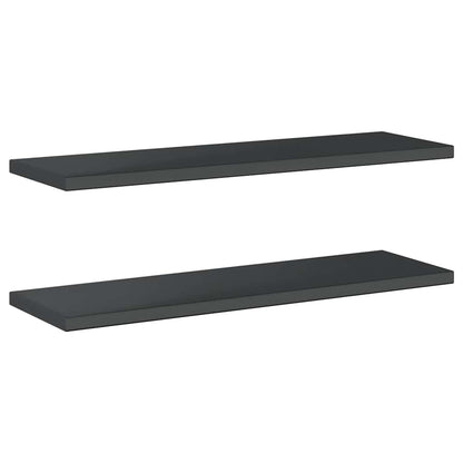 vidaXL Étagères murales 2 pcs 100x30x3 cm Noir Acier inoxydable