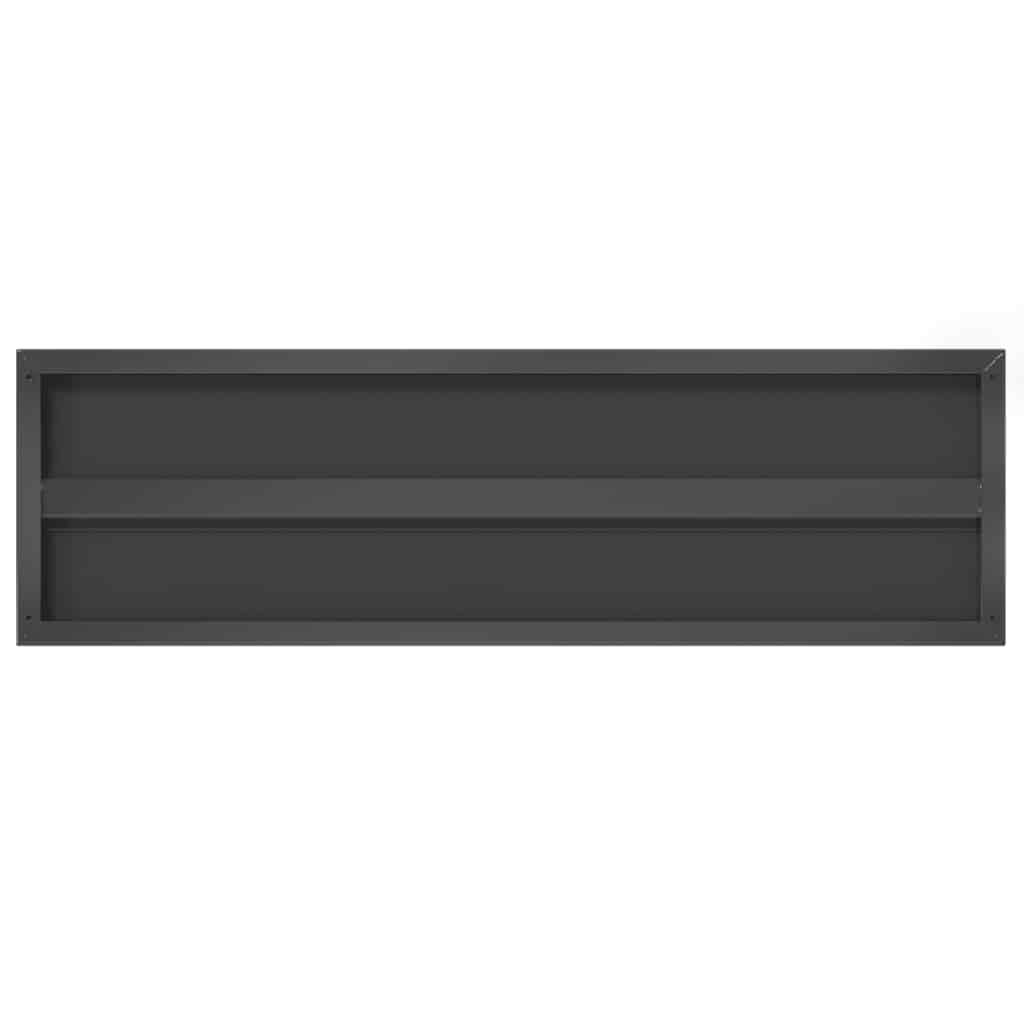 vidaXL Étagères murales 2 pcs 100x30x3 cm Noir Acier inoxydable