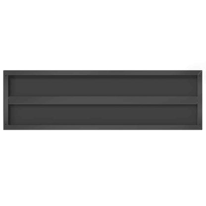 vidaXL Étagères murales 2 pcs 100x30x3 cm Noir Acier inoxydable