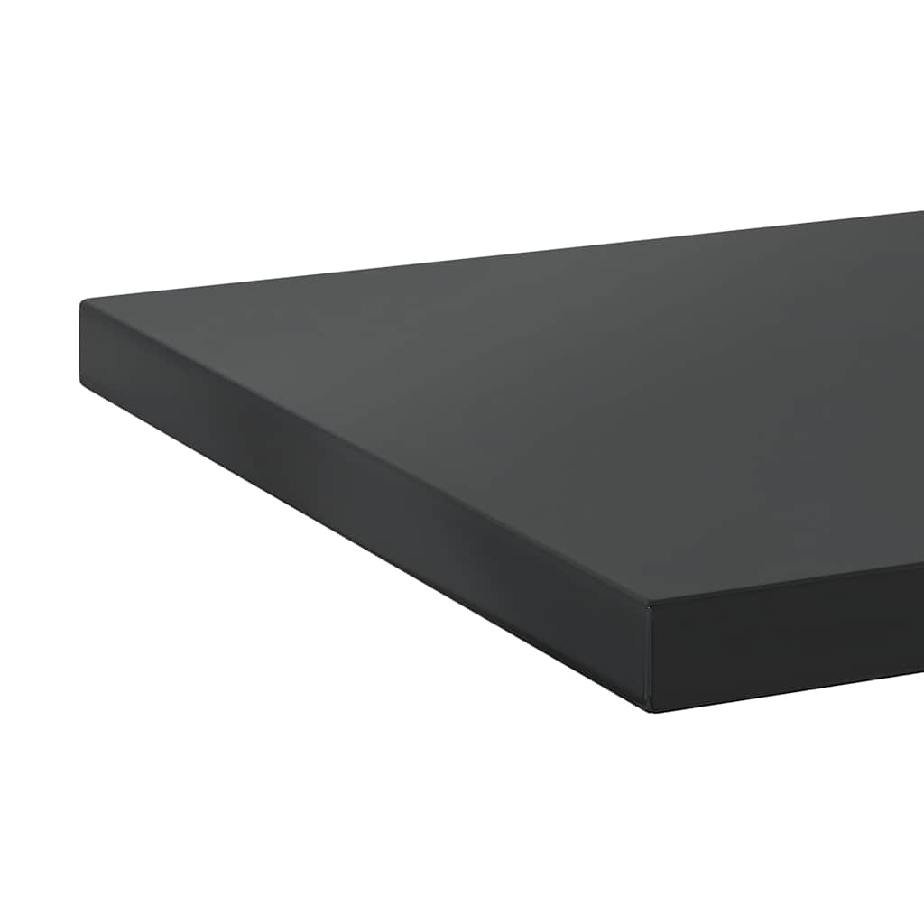 vidaXL Étagères murales 2 pcs 100x30x3 cm Noir Acier inoxydable