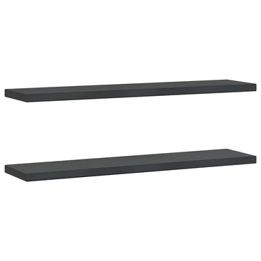 vidaXL Étagères murales 2 pcs 100x23,5x3 cm Noir Acier inoxydable