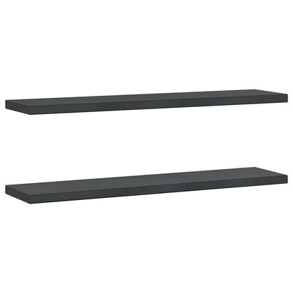 vidaXL Étagères murales 2 pcs 100x23,5x3 cm Noir Acier inoxydable