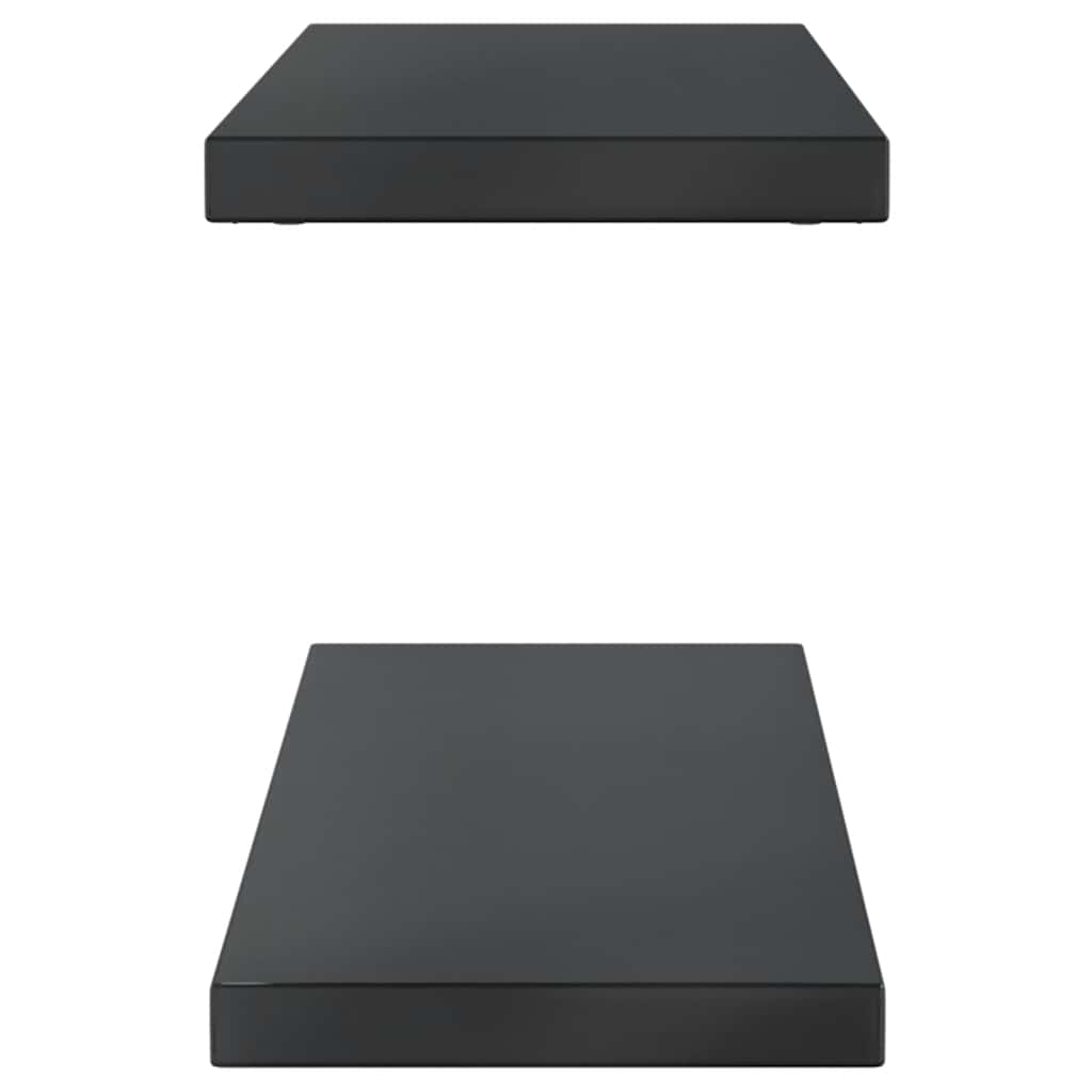 vidaXL Étagères murales 2 pcs 100x23,5x3 cm Noir Acier inoxydable