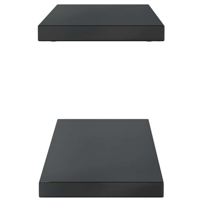 vidaXL Étagères murales 2 pcs 100x23,5x3 cm Noir Acier inoxydable