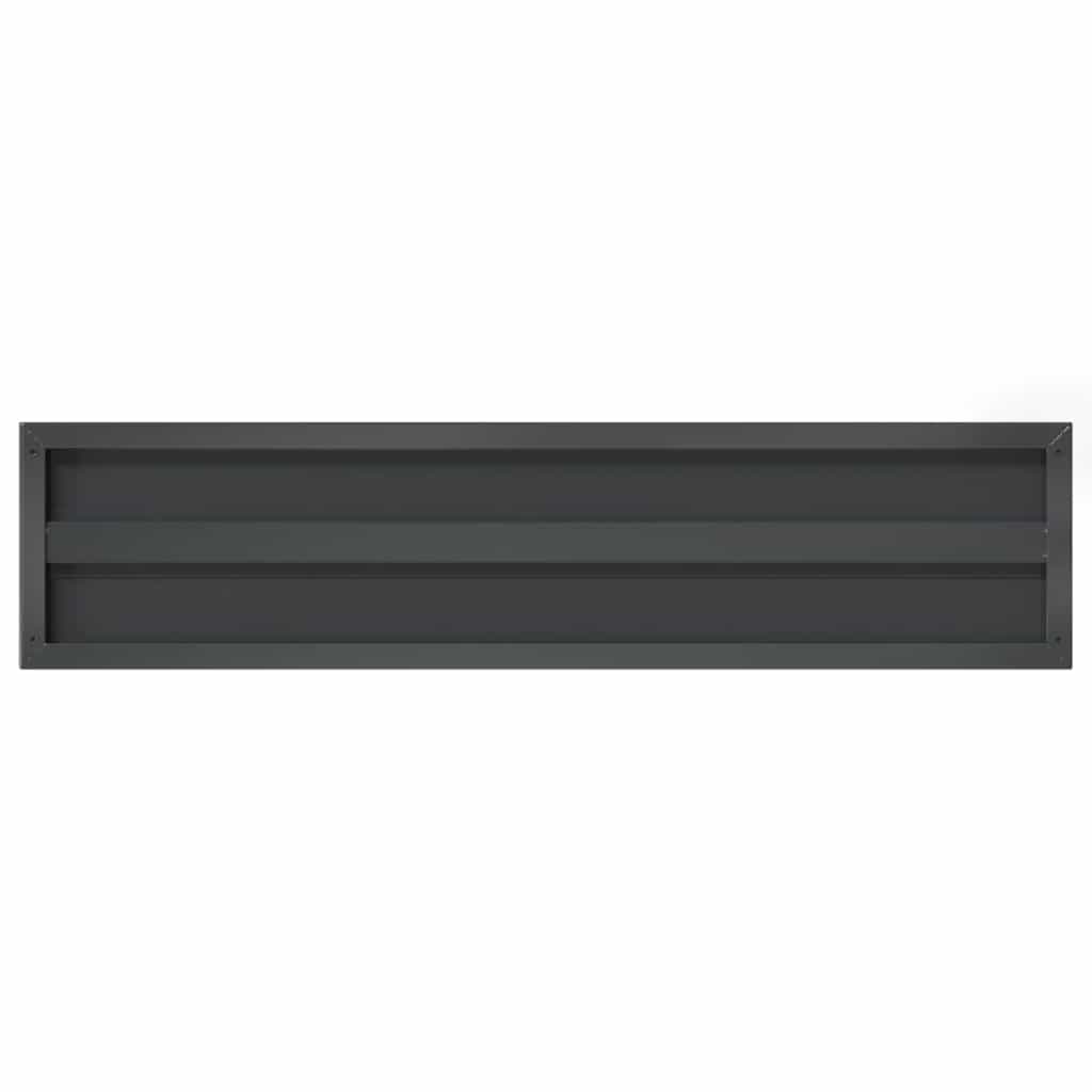 vidaXL Étagères murales 2 pcs 100x23,5x3 cm Noir Acier inoxydable