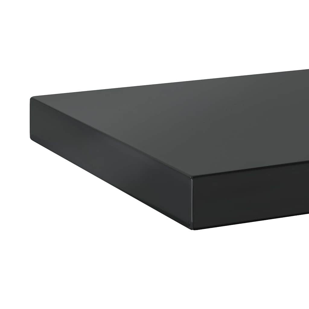 vidaXL Étagères murales 2 pcs 100x23,5x3 cm Noir Acier inoxydable