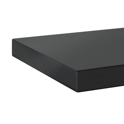 vidaXL Étagères murales 2 pcs 100x23,5x3 cm Noir Acier inoxydable