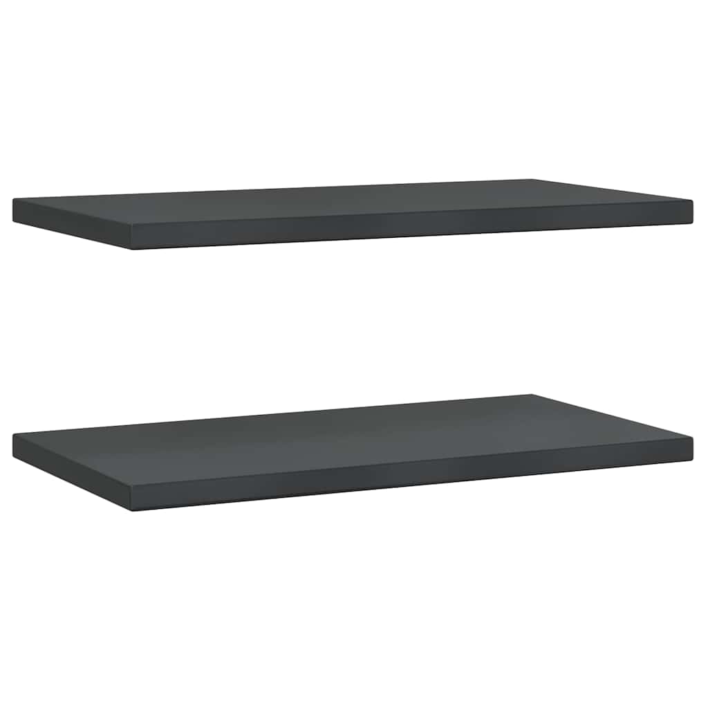 vidaXL Wandregale 2 Stk. 75x40x3 cm Schwarz Edelstahl