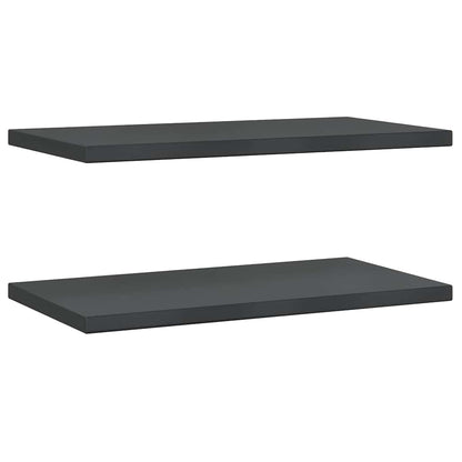 vidaXL Wandregale 2 Stk. 75x40x3 cm Schwarz Edelstahl