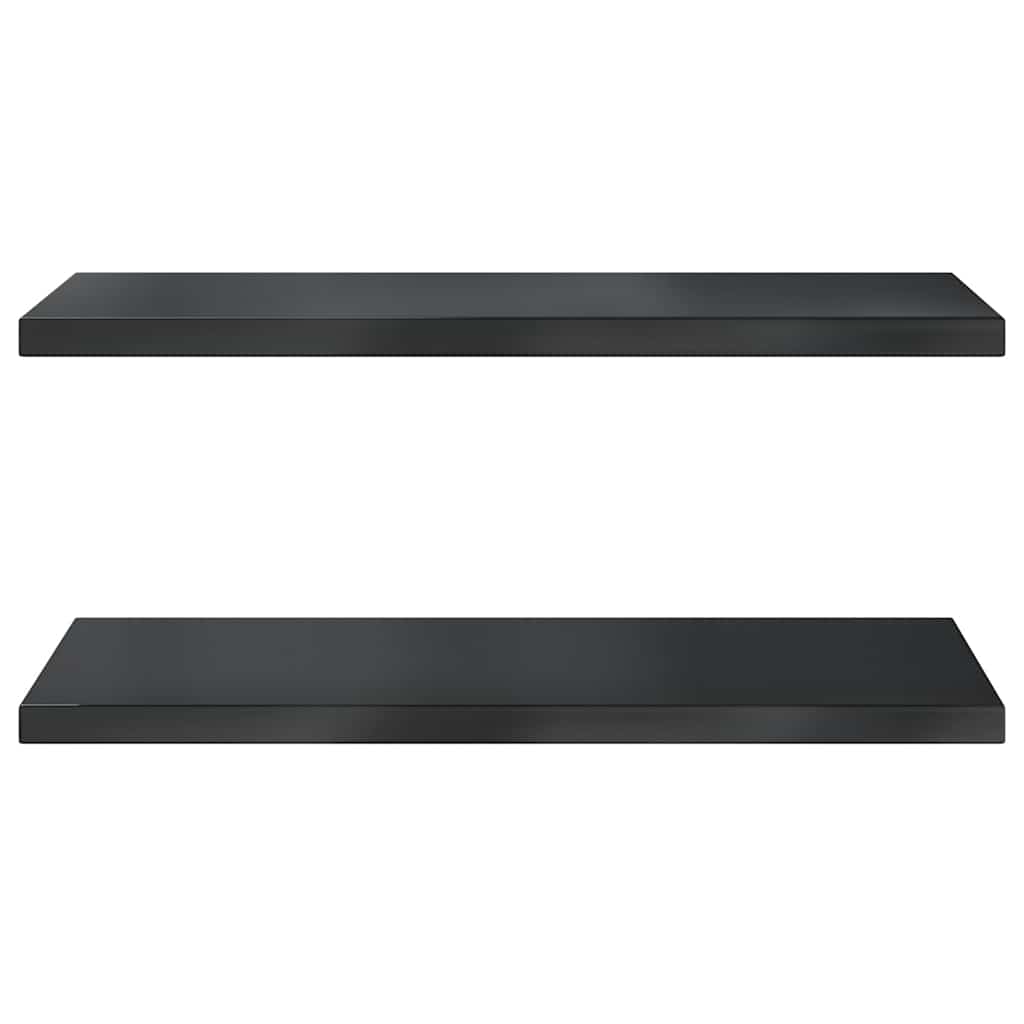 vidaXL Wandregale 2 Stk. 75x40x3 cm Schwarz Edelstahl