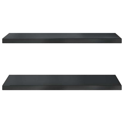vidaXL Wandregale 2 Stk. 75x40x3 cm Schwarz Edelstahl