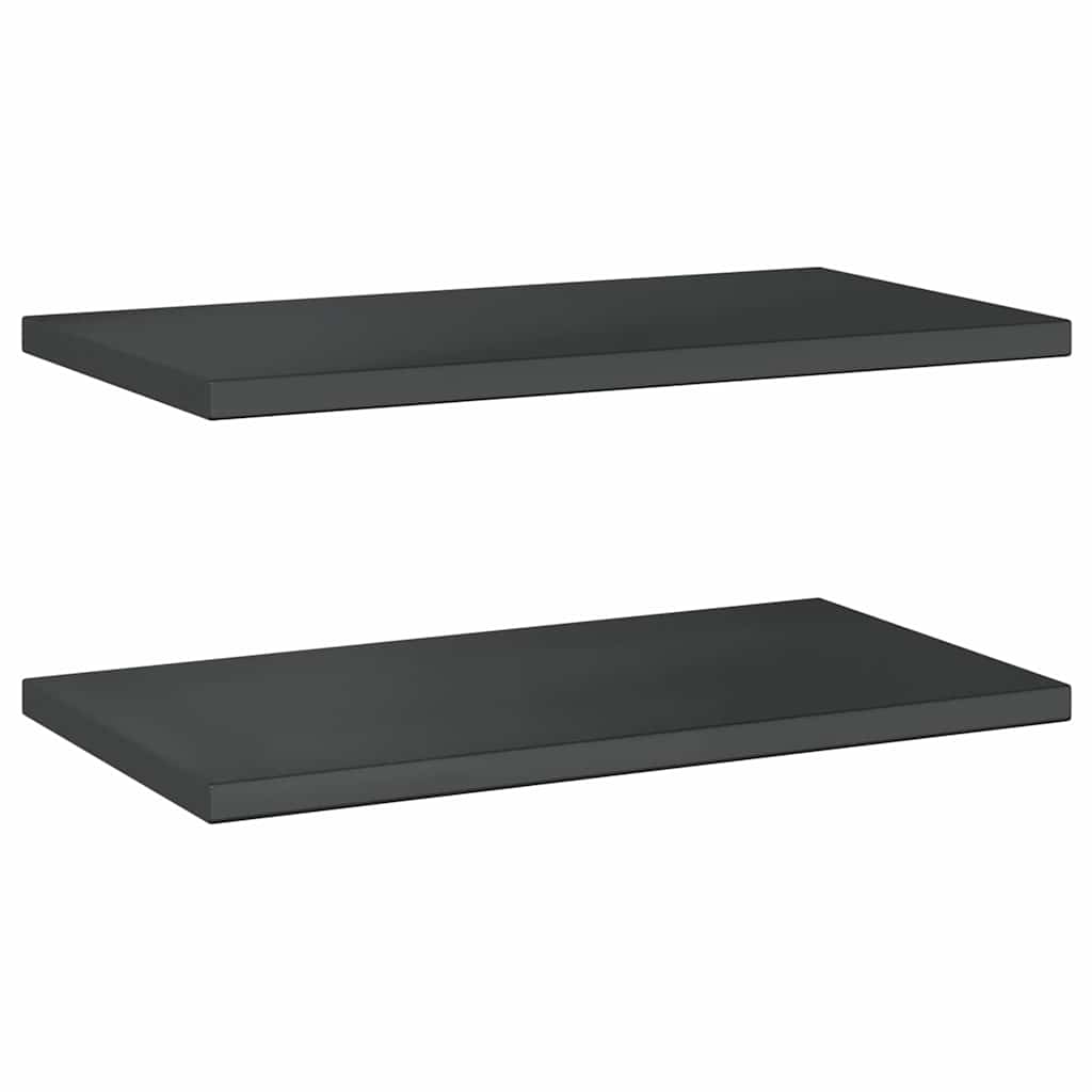 vidaXL Wandregale 2 Stk. 75x40x3 cm Schwarz Edelstahl