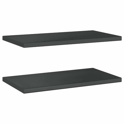 vidaXL Wandregale 2 Stk. 75x40x3 cm Schwarz Edelstahl