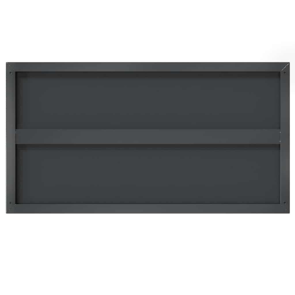 vidaXL Wandregale 2 Stk. 75x40x3 cm Schwarz Edelstahl