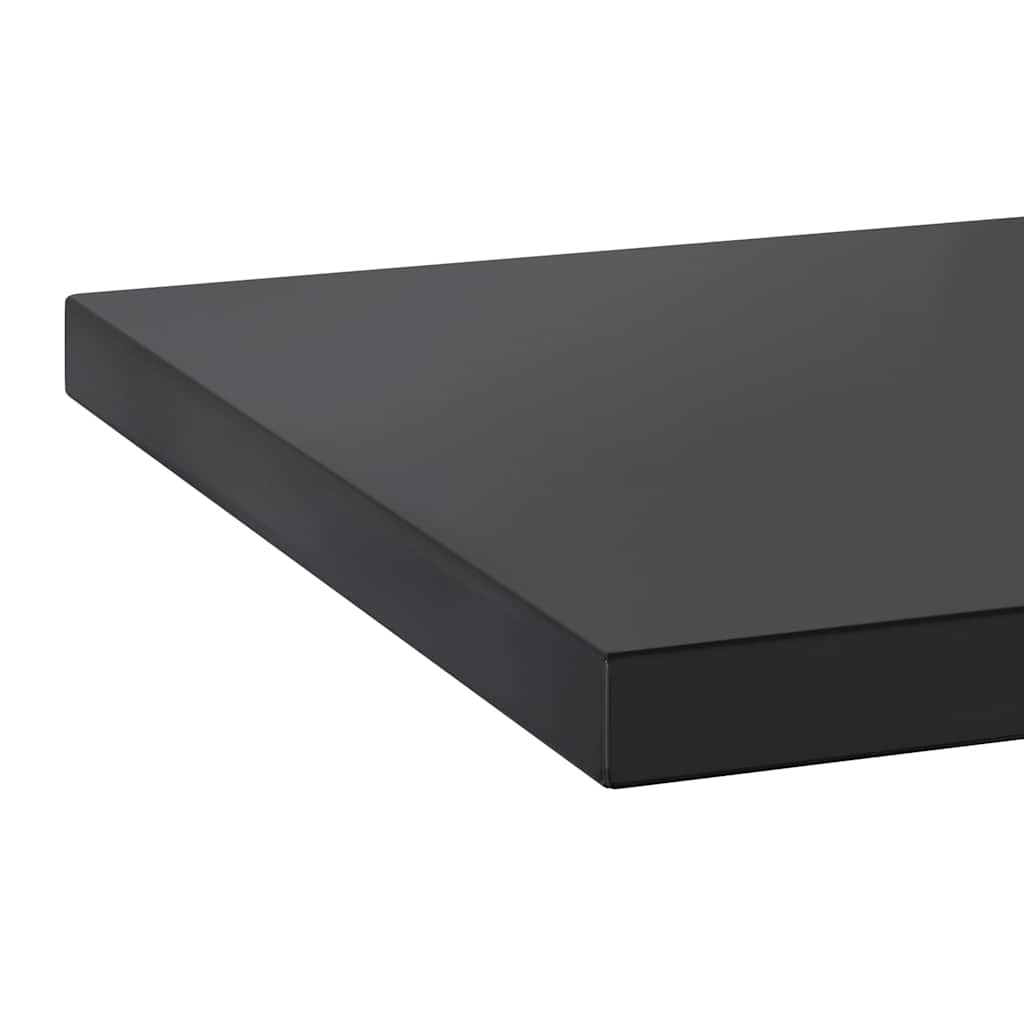 vidaXL Wandregale 2 Stk. 75x40x3 cm Schwarz Edelstahl