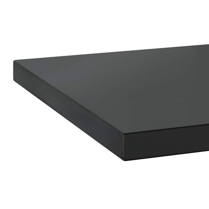 vidaXL Wandregale 2 Stk. 75x40x3 cm Schwarz Edelstahl