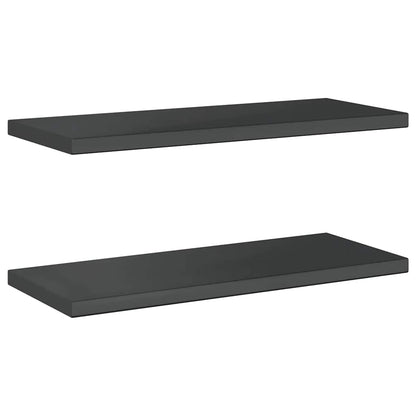 vidaXL Wandregale 2 Stk. 75x30x3 cm Schwarz Edelstahl