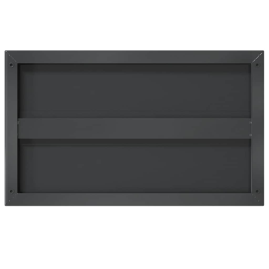 vidaXL Wandregale 2 Stk. 75x30x3 cm Schwarz Edelstahl