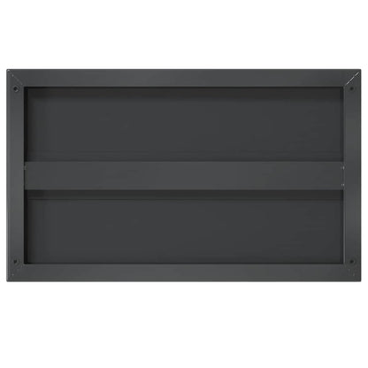 vidaXL Wandregale 2 Stk. 75x30x3 cm Schwarz Edelstahl