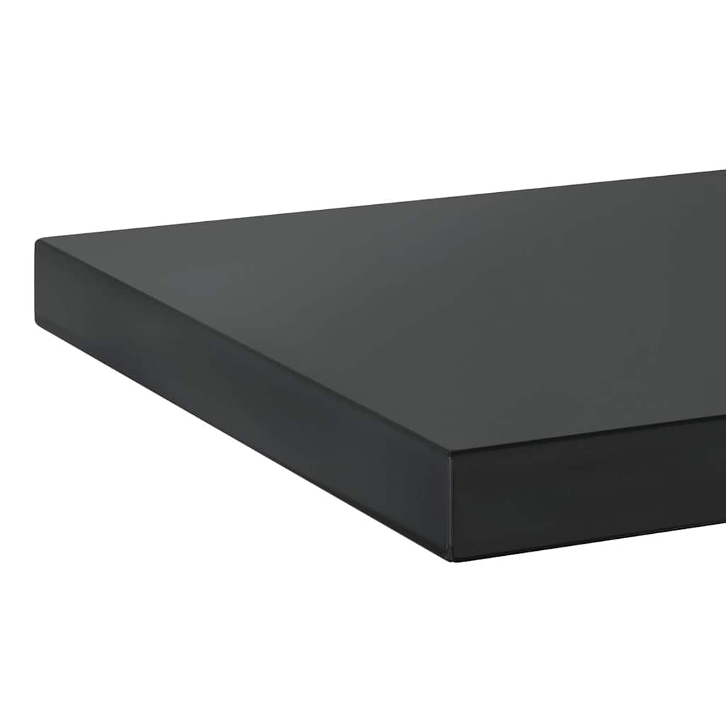 vidaXL Wandregale 2 Stk. 75x30x3 cm Schwarz Edelstahl