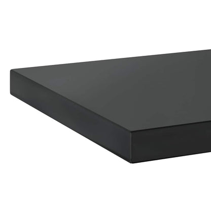 vidaXL Wandregale 2 Stk. 75x30x3 cm Schwarz Edelstahl