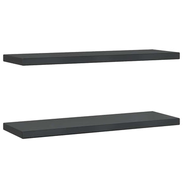 vidaXL Wandregale 2 Stk. 75x23,5x3 cm Schwarz Edelstahl