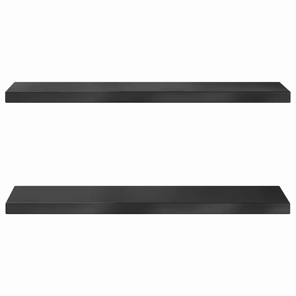 vidaXL Wandregale 2 Stk. 75x23,5x3 cm Schwarz Edelstahl