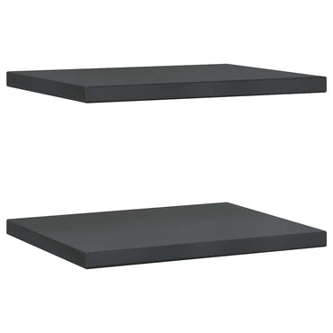 vidaXL Wandregale 2 Stk. 50x40x3 cm Schwarz Edelstahl