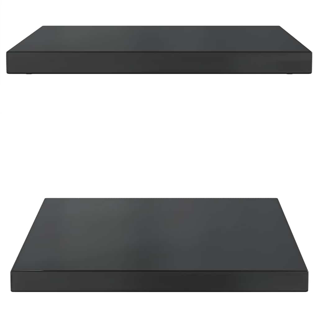vidaXL Wandregale 2 Stk. 50x40x3 cm Schwarz Edelstahl