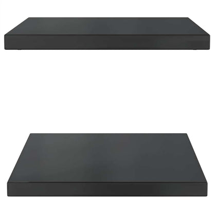 vidaXL Wandregale 2 Stk. 50x40x3 cm Schwarz Edelstahl