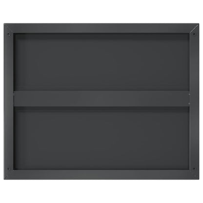 vidaXL Wandregale 2 Stk. 50x40x3 cm Schwarz Edelstahl