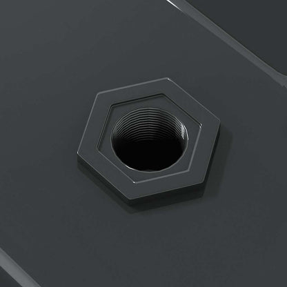 vidaXL Wandregale 2 Stk. 50x40x3 cm Schwarz Edelstahl