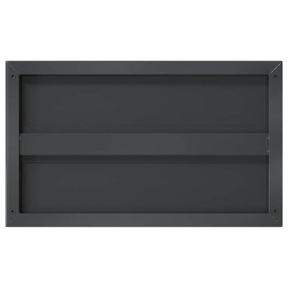 vidaXL Étagères murales 2 pcs 50x30x3 cm Noir Acier inoxydable