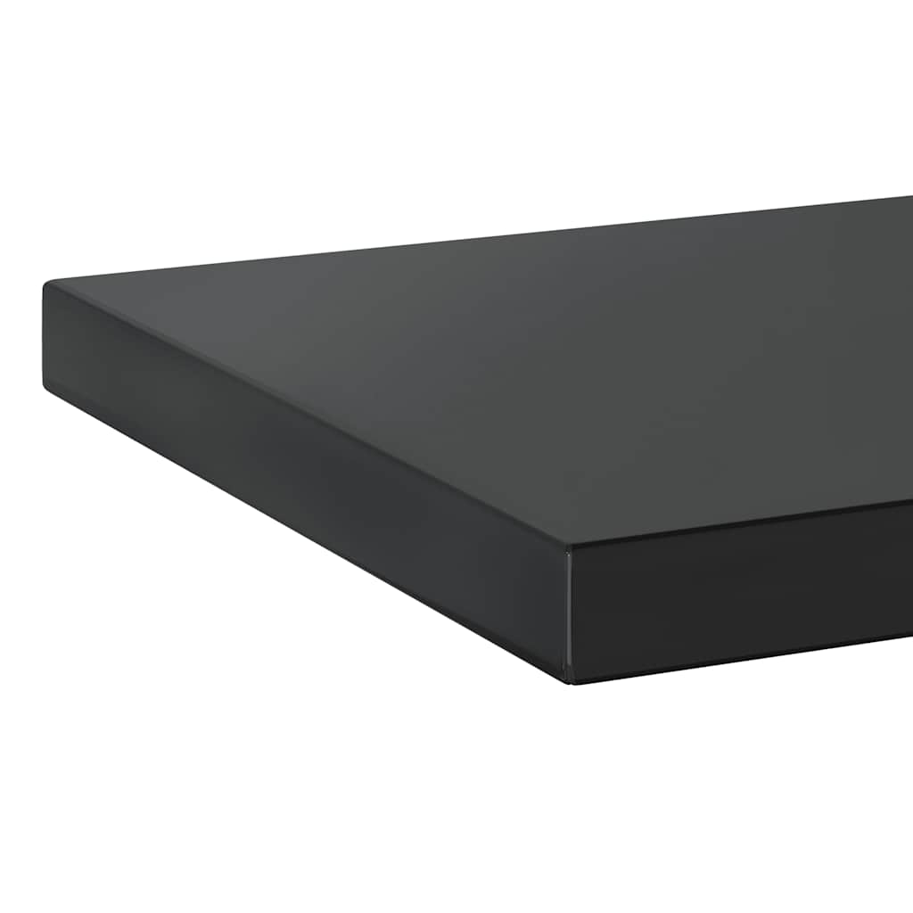 vidaXL Étagères murales 2 pcs 50x30x3 cm Noir Acier inoxydable