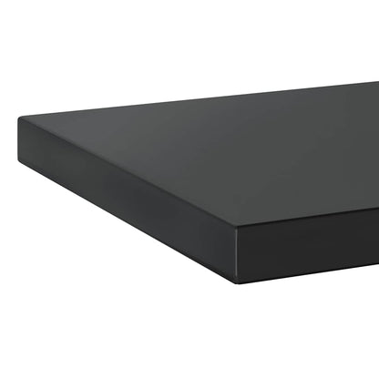 vidaXL Étagères murales 2 pcs 50x30x3 cm Noir Acier inoxydable