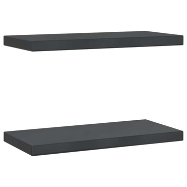 vidaXL Étagères murales 2 pcs 50x23,5x3 cm Noir Acier inoxydable