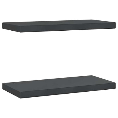 vidaXL Étagères murales 2 pcs 50x23,5x3 cm Noir Acier inoxydable