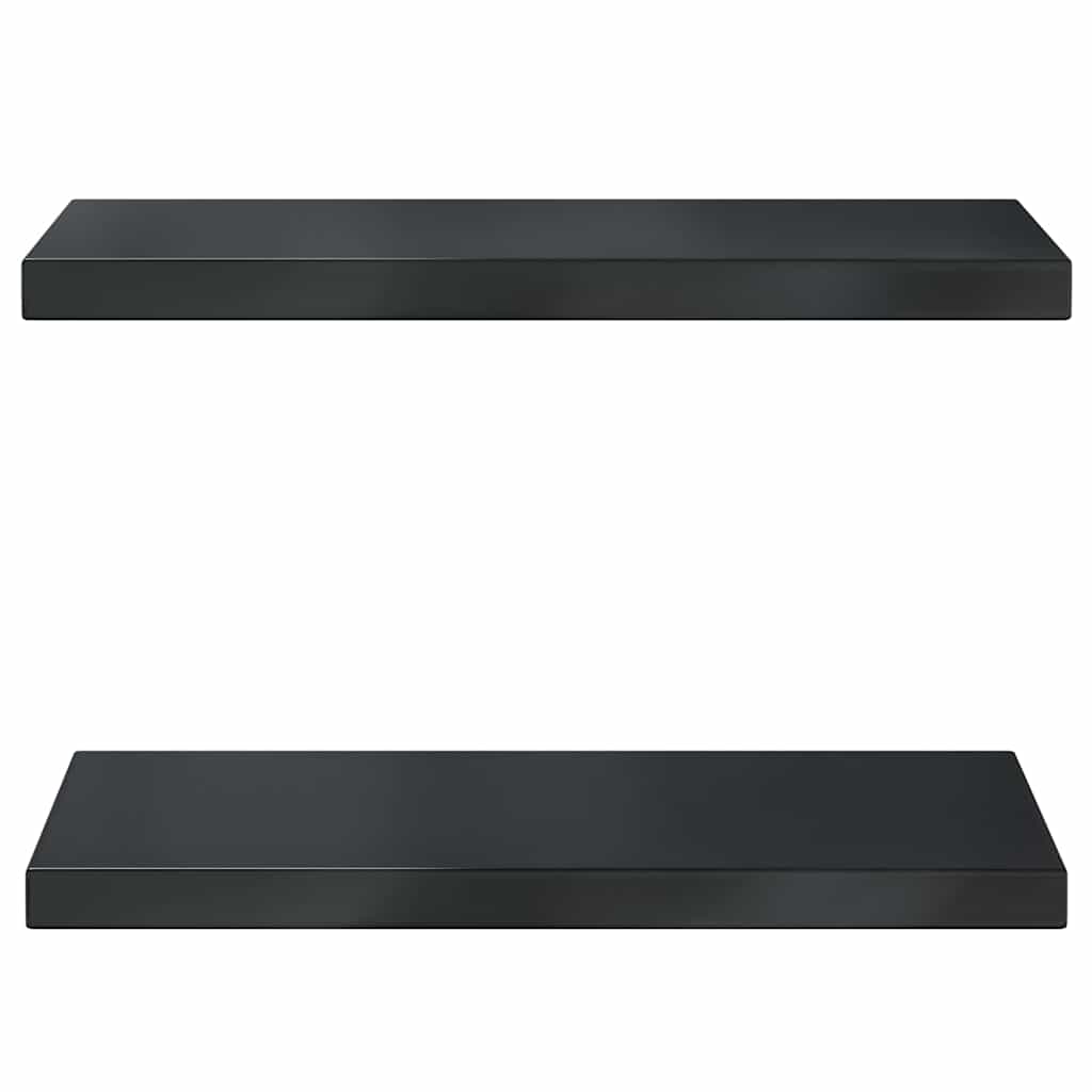 vidaXL Étagères murales 2 pcs 50x23,5x3 cm Noir Acier inoxydable