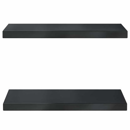 vidaXL Étagères murales 2 pcs 50x23,5x3 cm Noir Acier inoxydable