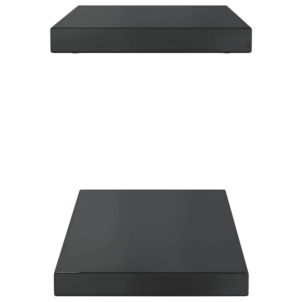 vidaXL Étagères murales 2 pcs 50x23,5x3 cm Noir Acier inoxydable