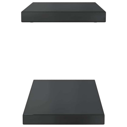 vidaXL Étagères murales 2 pcs 50x23,5x3 cm Noir Acier inoxydable