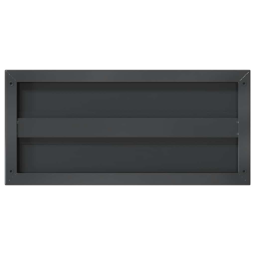 vidaXL Étagères murales 2 pcs 50x23,5x3 cm Noir Acier inoxydable