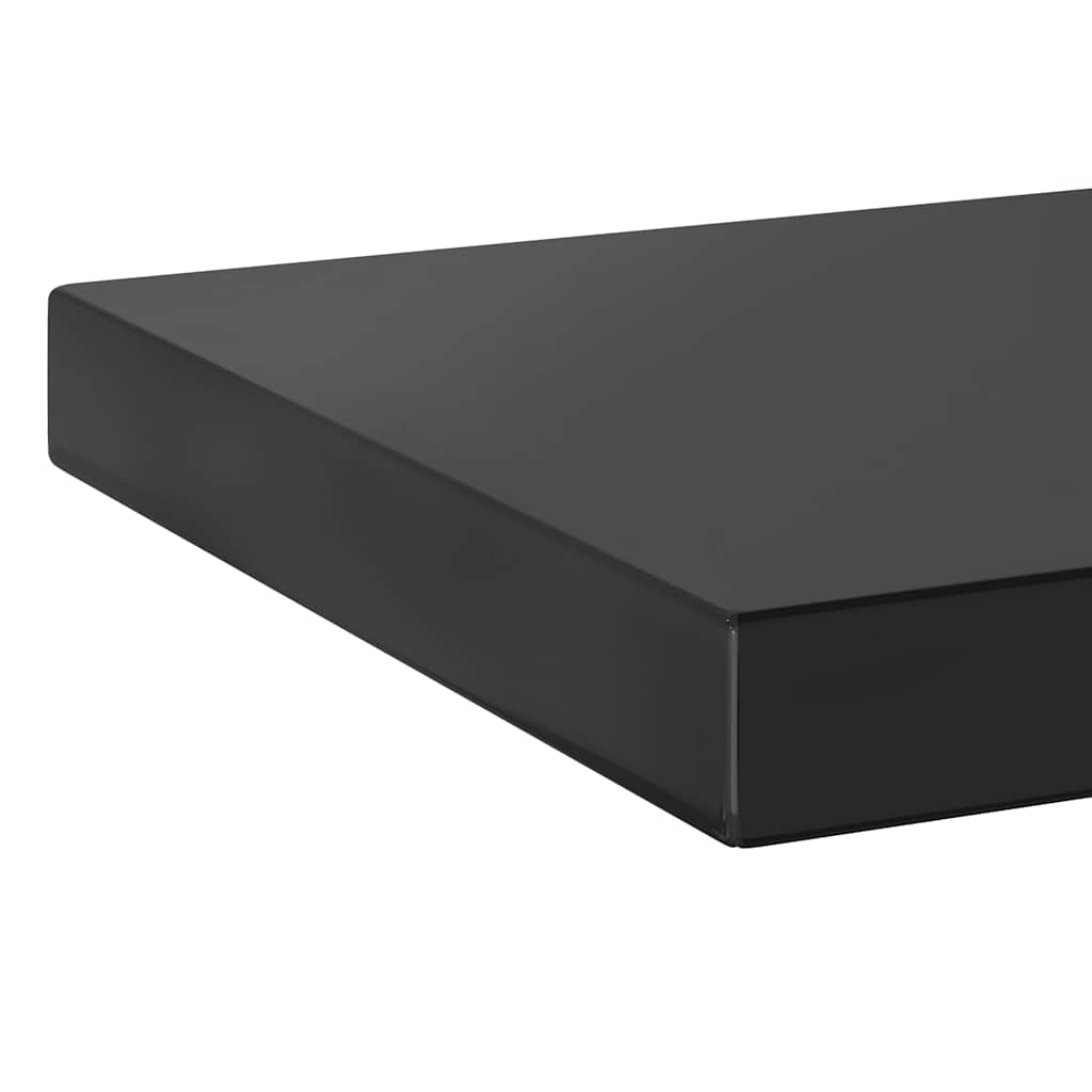 vidaXL Étagères murales 2 pcs 50x23,5x3 cm Noir Acier inoxydable