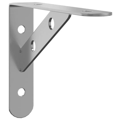 vidaXL Supports d'étagère 4 pcs 15x2,5x11,5 cm Argenté Acier inoxydable