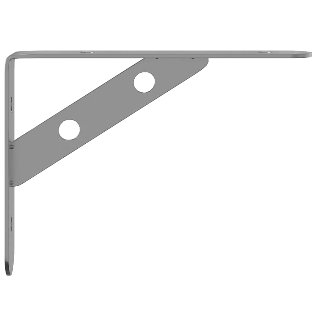 vidaXL Supports d'étagère 4 pcs 15x2,5x11,5 cm Argenté Acier inoxydable